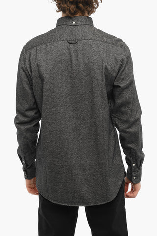 Cotton Flannel ALASKA Button-Down Shirt with Breast Pocket