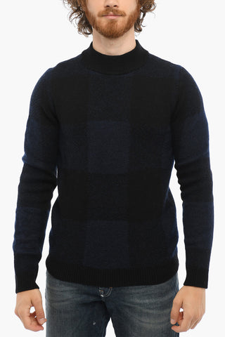 Two-Tone Mock Neck Sweater