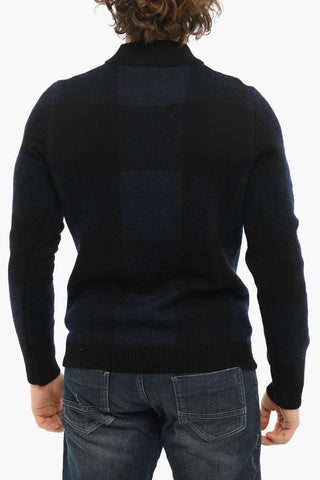 Two-Tone Mock Neck Sweater