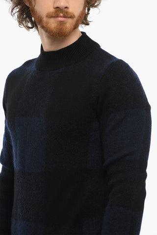 Two-Tone Mock Neck Sweater
