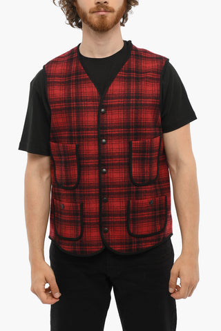 Plaid Checked Two-Tone RAIL ROAD Vest