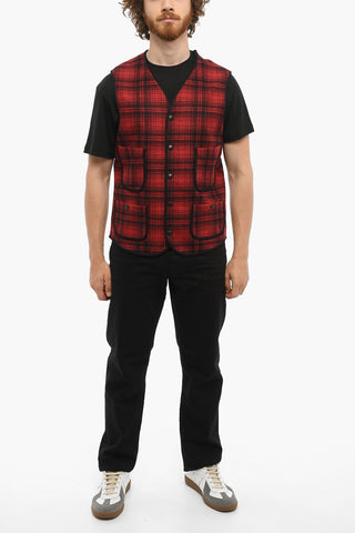 Plaid Checked Two-Tone RAIL ROAD Vest