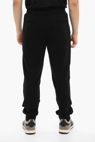 Wool Blend Joggers with Ribbed Cuffs