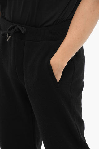 Wool Blend Joggers with Ribbed Cuffs