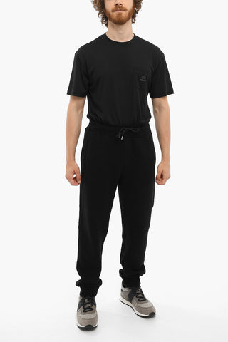 Wool Blend Joggers with Ribbed Cuffs