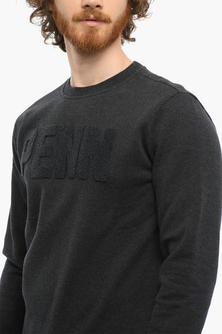 PENN-RICH Sweatshirt with Embossed Logo and Fleeced Inner