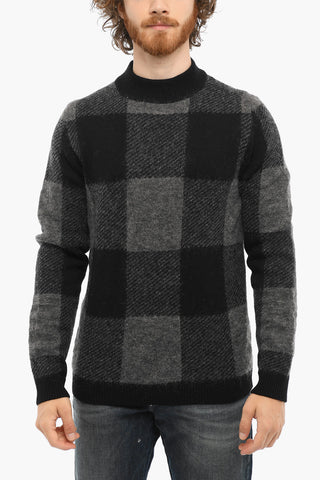 Buffalo Checked Mock Neck Sweater