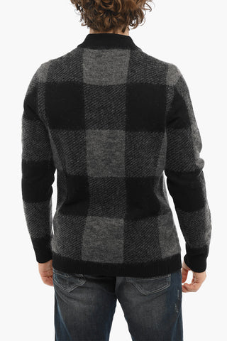 Buffalo Checked Mock Neck Sweater