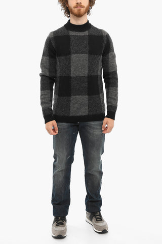 Buffalo Checked Mock Neck Sweater