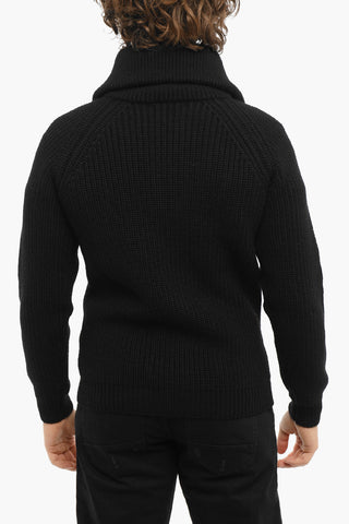 Virgin Wool CARDED Jackets with Zip Closure