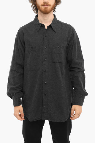 Cotton WORK Shirt with Classic Collar and Double Breast Pockets