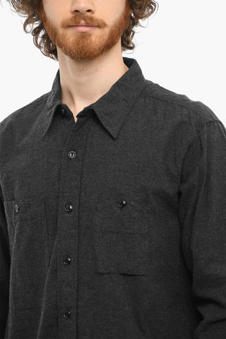 Cotton WORK Shirt with Classic Collar and Double Breast Pockets