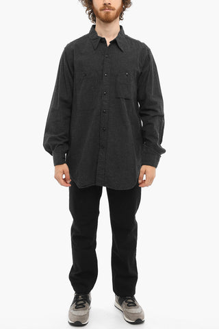 Cotton WORK Shirt with Classic Collar and Double Breast Pockets