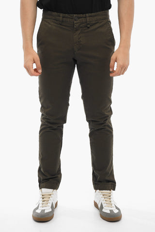 Stretch Cotton Chino Pants with Belt Loops