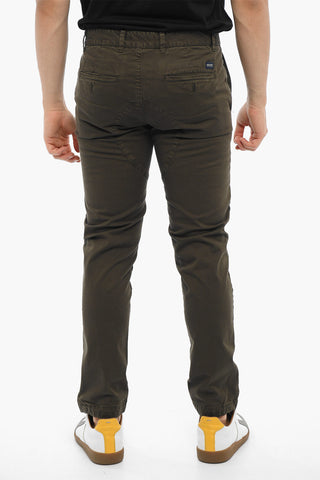 Stretch Cotton Chino Pants with Belt Loops