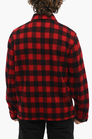 Buffalo Checked Wool Blend TIMBER Overshirt with Zip Closure