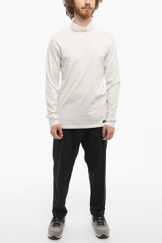 Maglia In Cotone Leggero a Collo Alto