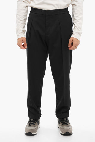 Twill Single Pleat COMFORT Pants with Drawstring Waist