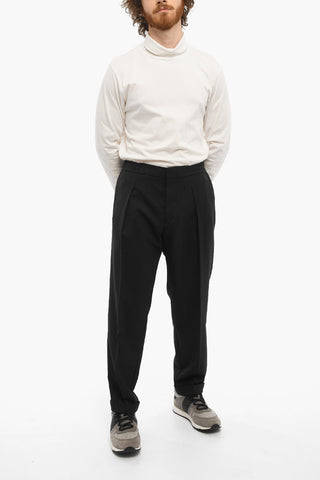Twill Single Pleat COMFORT Pants with Drawstring Waist