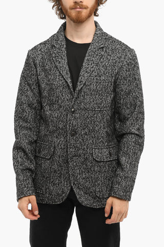 Wool Blend 3 Buttons Blazer with Double Pockets