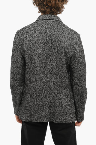 Wool Blend 3 Buttons Blazer with Double Pockets