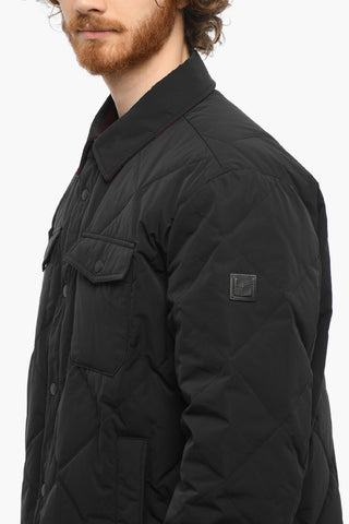 Reversible Down Jacket with Snap Buttons