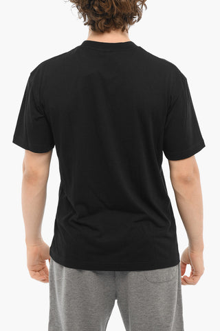 T-shirt Girocollo in Misto Lana con Taschino