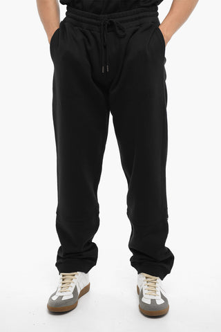 Solid Color Fleeced Cotton Joggers with 3 Pockets