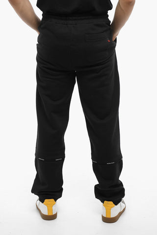 Solid Color Fleeced Cotton Joggers with 3 Pockets