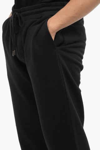 Solid Color Fleeced Cotton Joggers with 3 Pockets