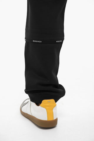 Solid Color Fleeced Cotton Joggers with 3 Pockets
