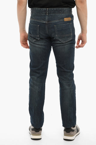 Regular Waist Stretch Denim Jeans 19cm