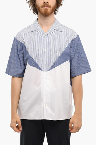 Awning Striped Boxy Fit Shirt with Short Sleeve
