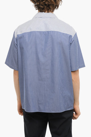 Awning Striped Boxy Fit Shirt with Short Sleeve
