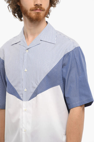 Awning Striped Boxy Fit Shirt with Short Sleeve