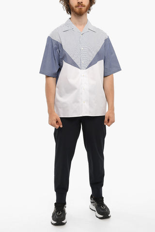 Awning Striped Boxy Fit Shirt with Short Sleeve