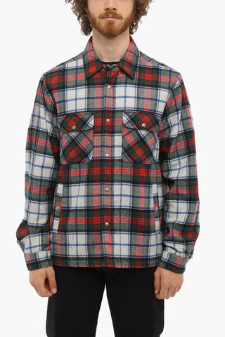 Buffalo Checked Padded ALASKAN Overshirt with Snap Buttons
