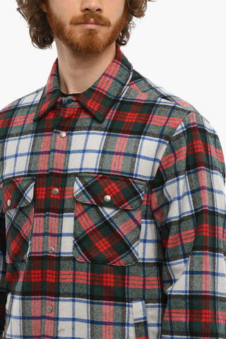 Buffalo Checked Padded ALASKAN Overshirt with Snap Buttons