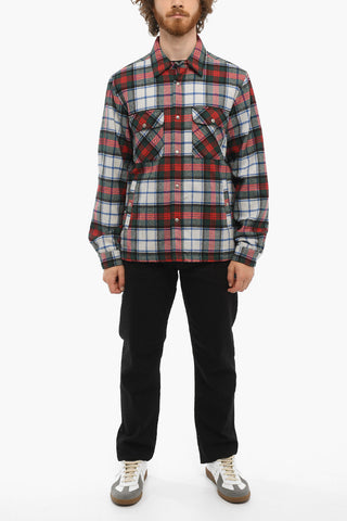 Buffalo Checked Padded ALASKAN Overshirt with Snap Buttons