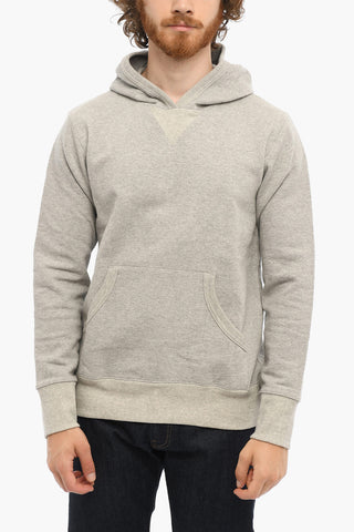Felpa Hoodie in Tinta unita con Tasca a Toppa