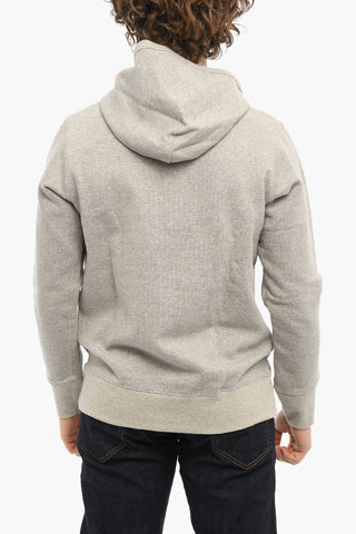 Felpa Hoodie in Tinta unita con Tasca a Toppa