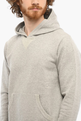 Felpa Hoodie in Tinta unita con Tasca a Toppa