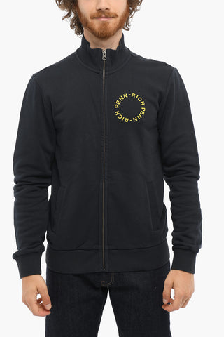 PENN-RICH Cotton Sweatshirt with Frontal Zip Closure