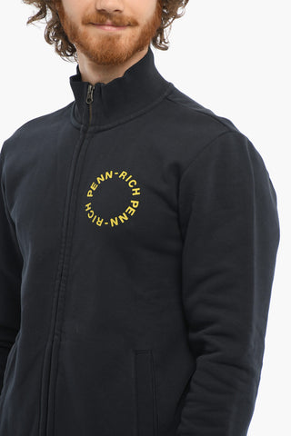 PENN-RICH Cotton Sweatshirt with Frontal Zip Closure