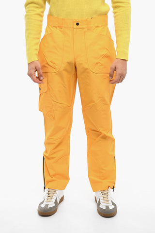 Cotton and Nylon Regular Waist Cargo Pants