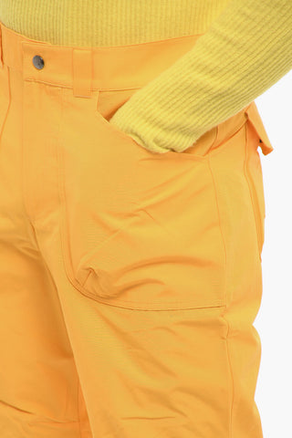 Cotton and Nylon Regular Waist Cargo Pants