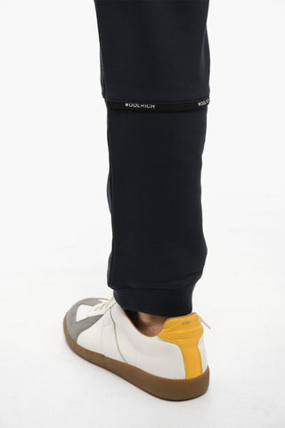 Solid Color Fleeced Cotton Joggers with 3 Pockets