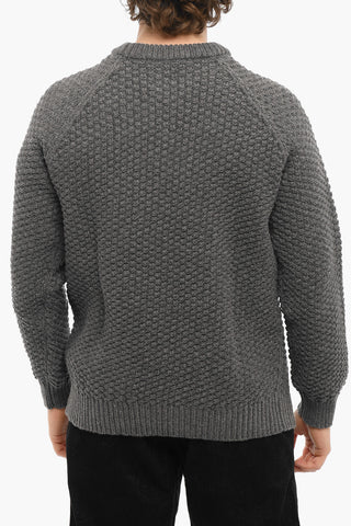 Maglia Girocollo in Tinta Unita con Patch Logo
