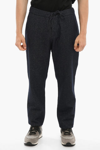 Regular Waist Cotton and Wool Pants