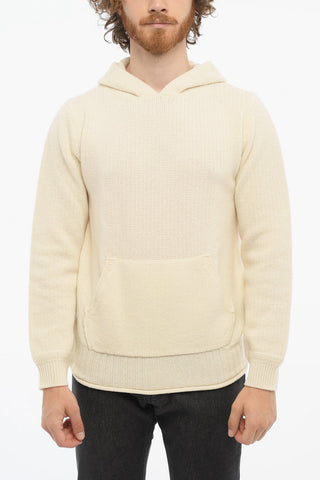 Knitted hoodie with patch Pocket